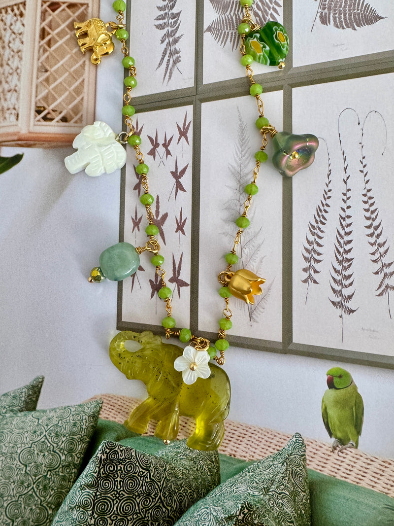 Pondicherry Necklace in Chartreuse