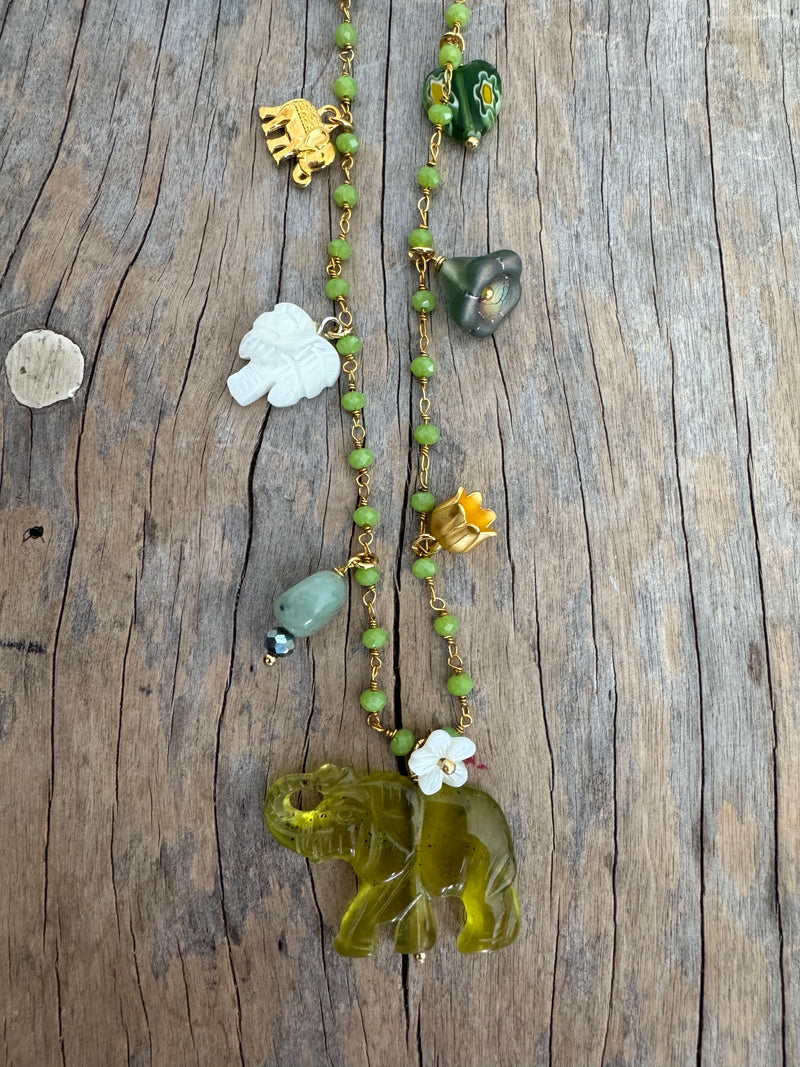 Pondicherry Necklace in Chartreuse