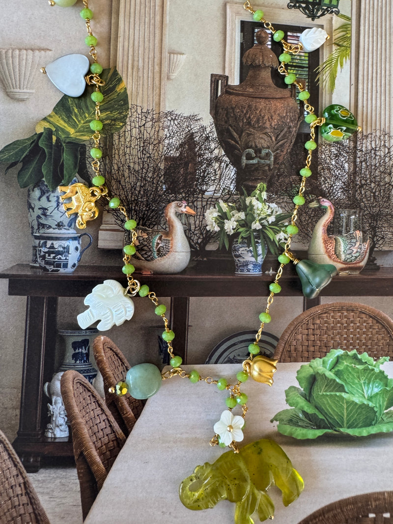 Pondicherry Necklace in Chartreuse