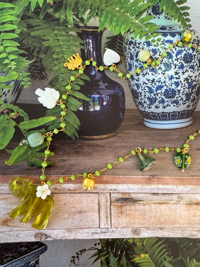 Pondicherry Necklace in Chartreuse
