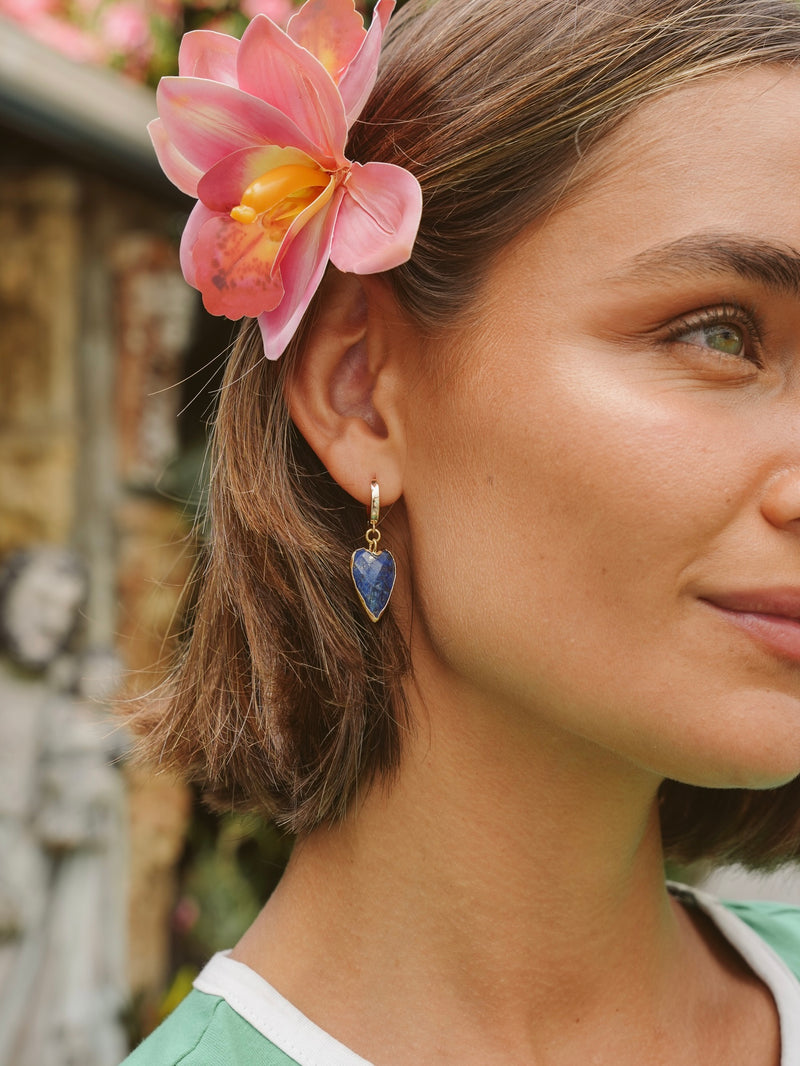 Joia Earrings in Lapis