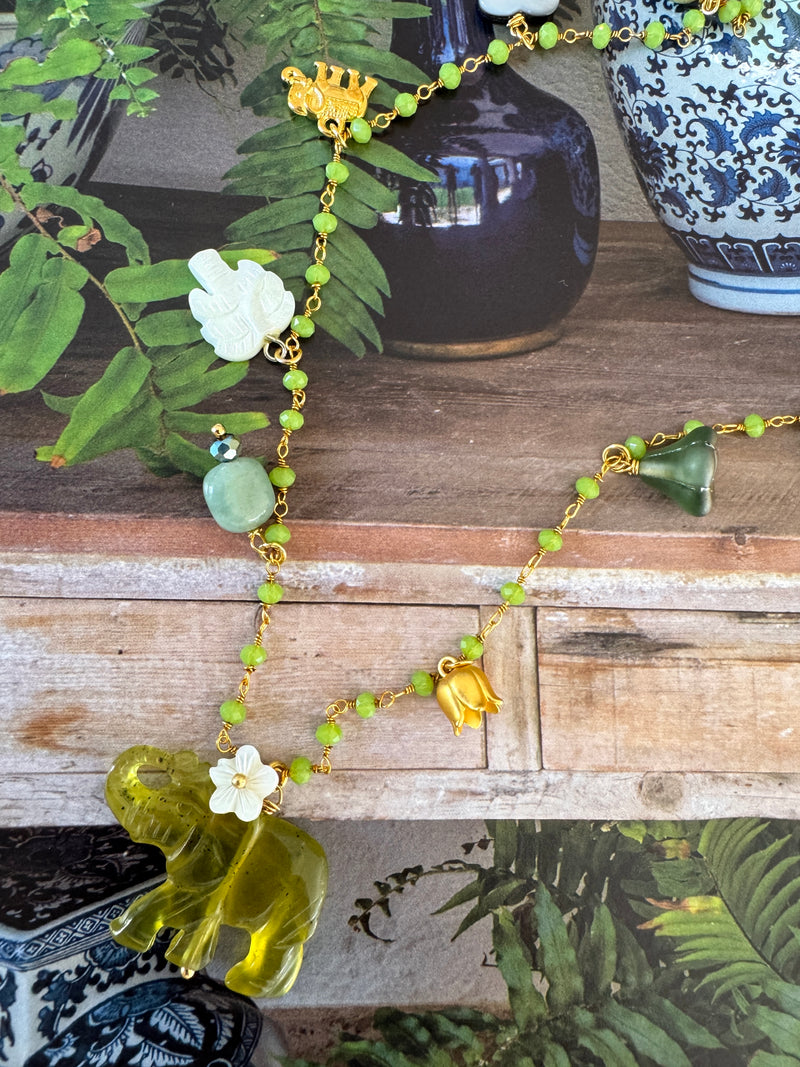Pondicherry Necklace in Chartreuse