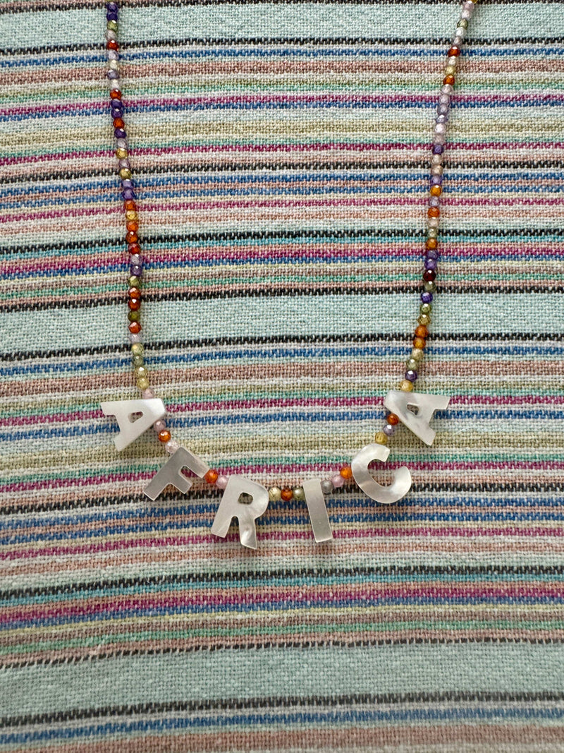 Bougainvillea Café Africa Necklace in Rainbow