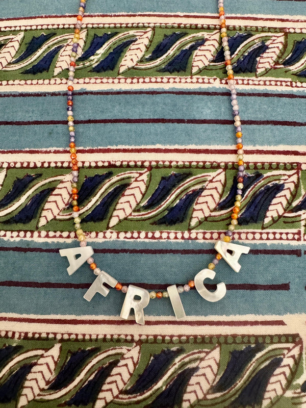 Bougainvillea Café Africa Necklace in Rainbow