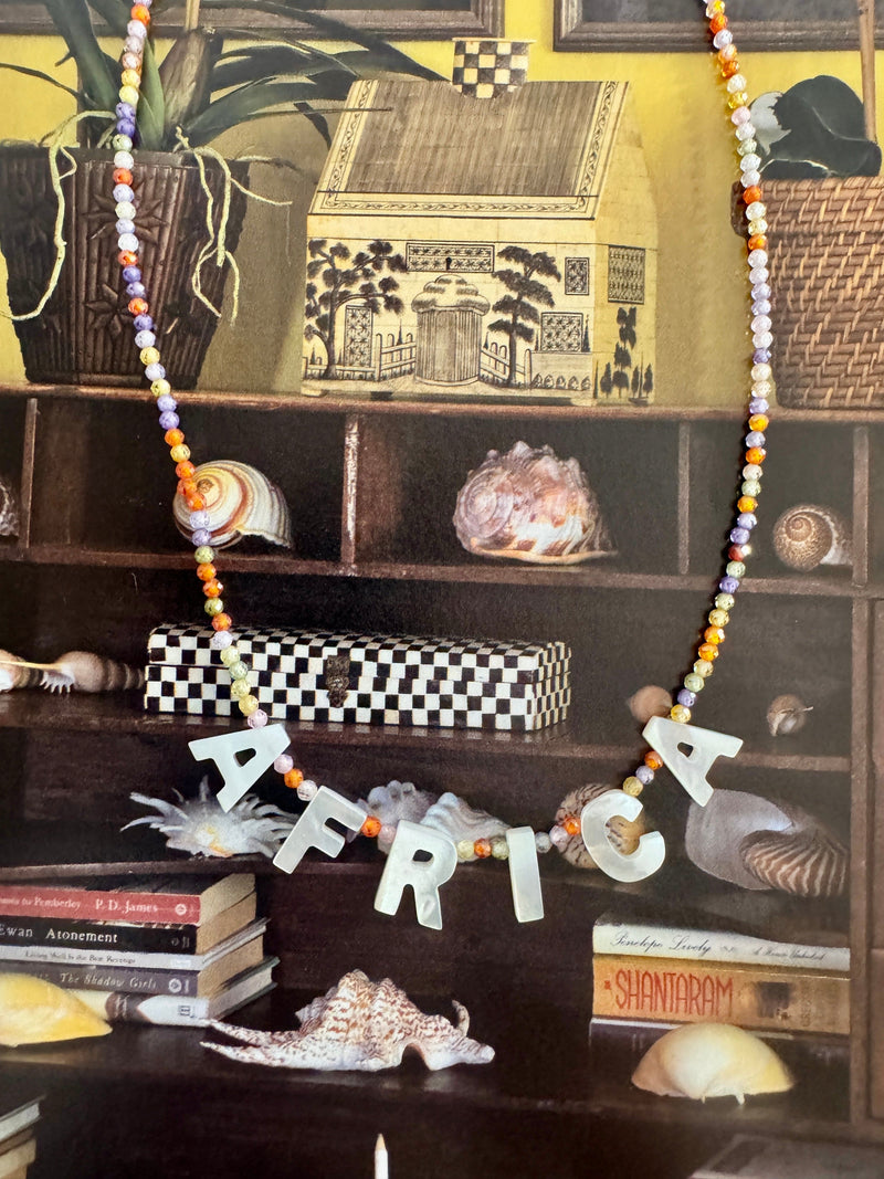 Bougainvillea Café Africa Necklace in Rainbow