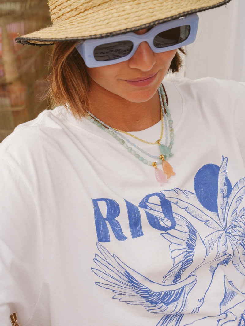 Bougainvillea Café Agua Salgada Necklace