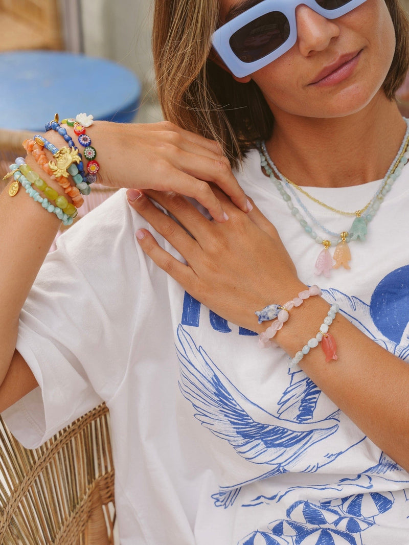 Bougainvillea Café Agua Salgada Necklace