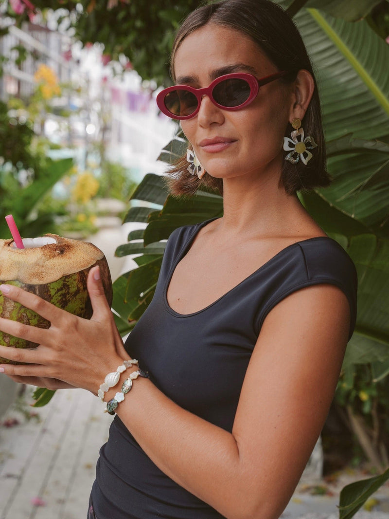 Bougainvillea Café Areia Bracelet