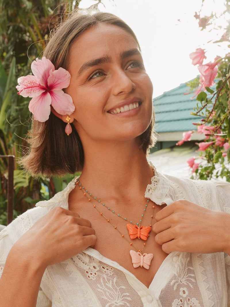 Bougainvillea Café Beijos Necklace