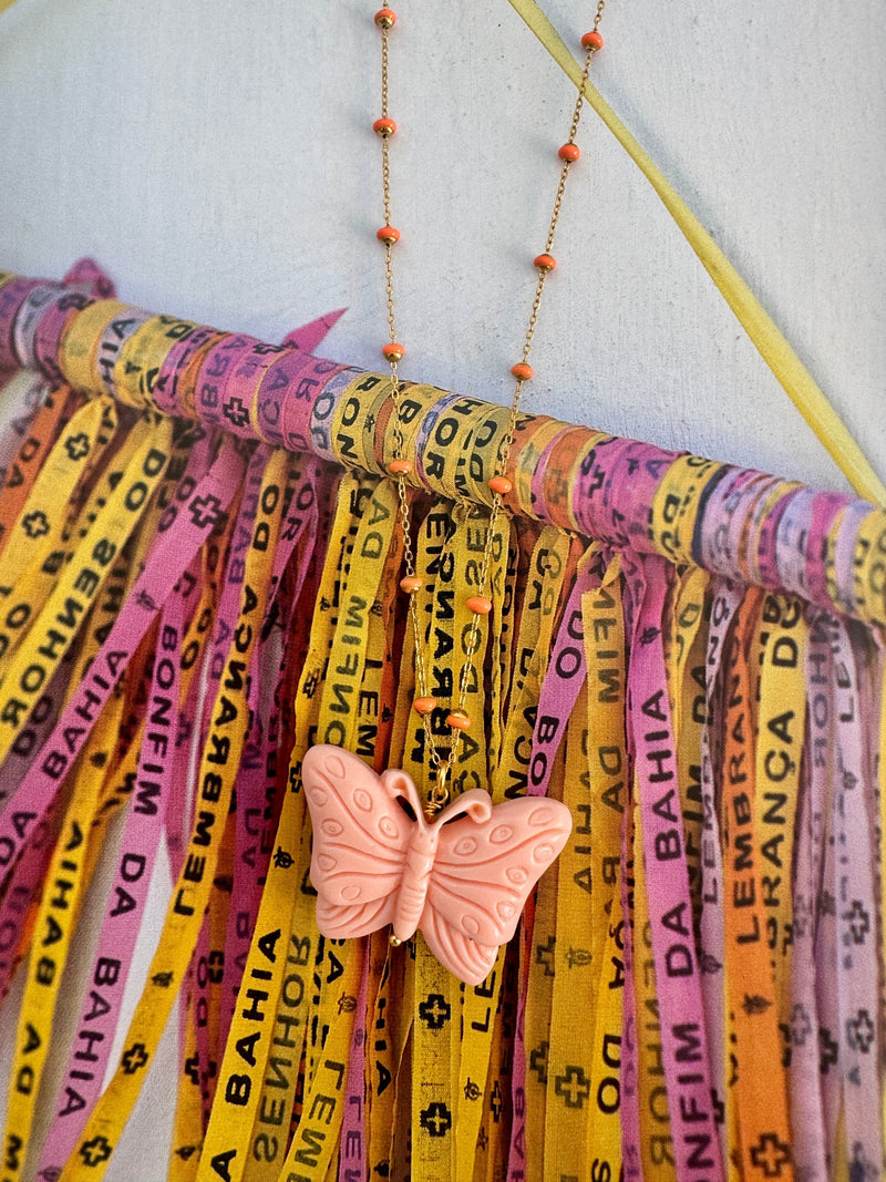 Bougainvillea Café Beijos Necklace