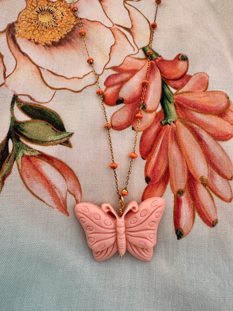 Bougainvillea Café Beijos Necklace