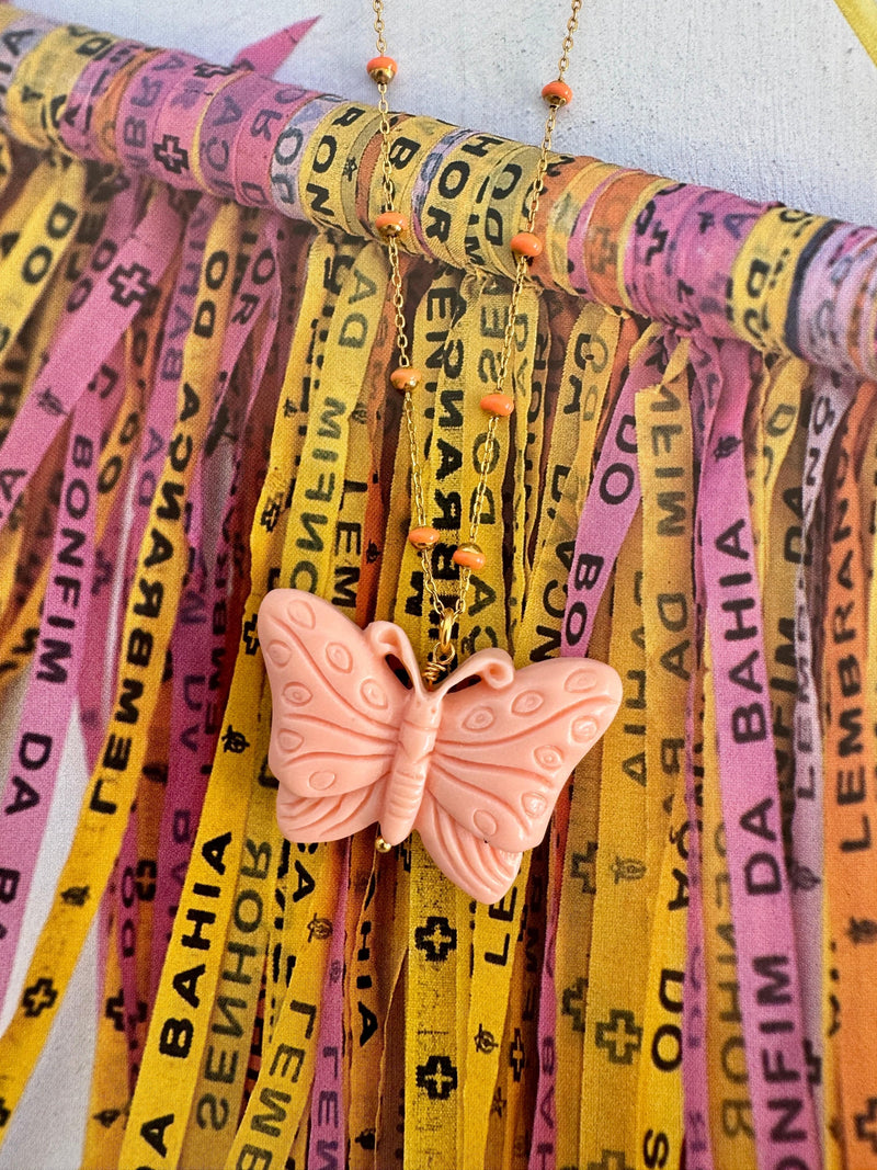 Bougainvillea Café Beijos Necklace