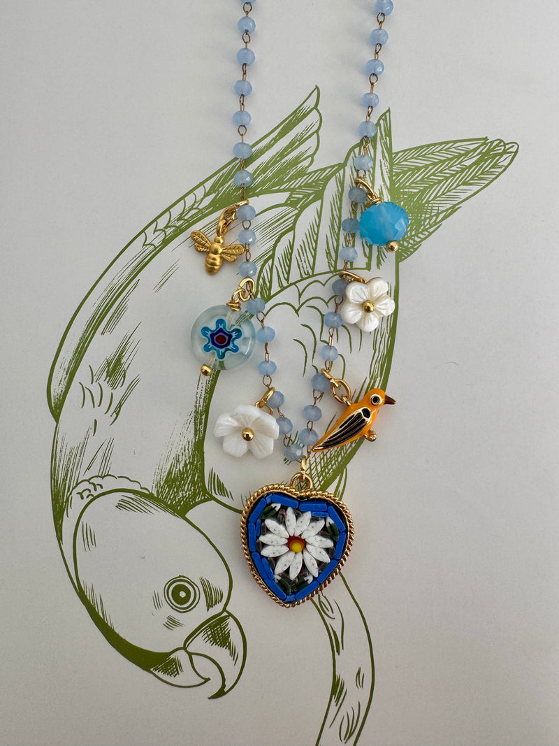 Bougainvillea Café Beleza Necklace