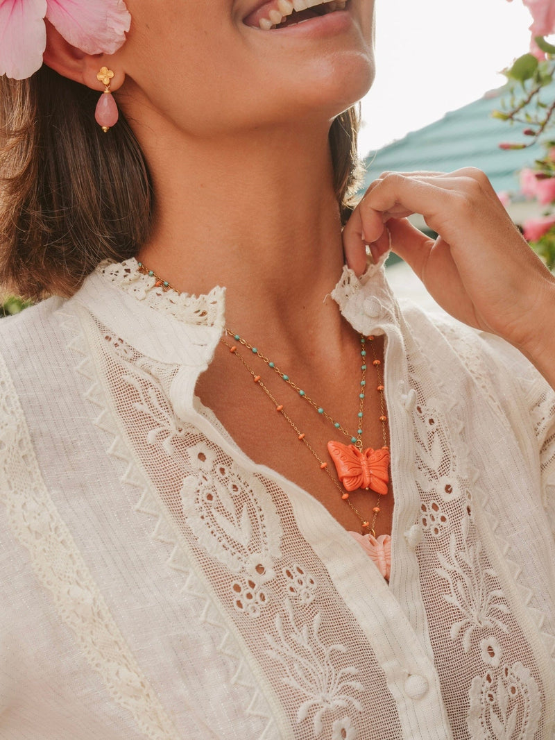 Bougainvillea Café Bom Dia Necklace