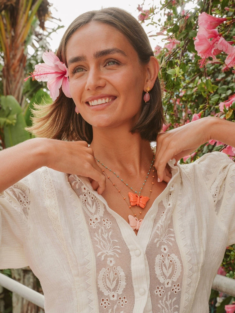 Bougainvillea Café Bom Dia Necklace