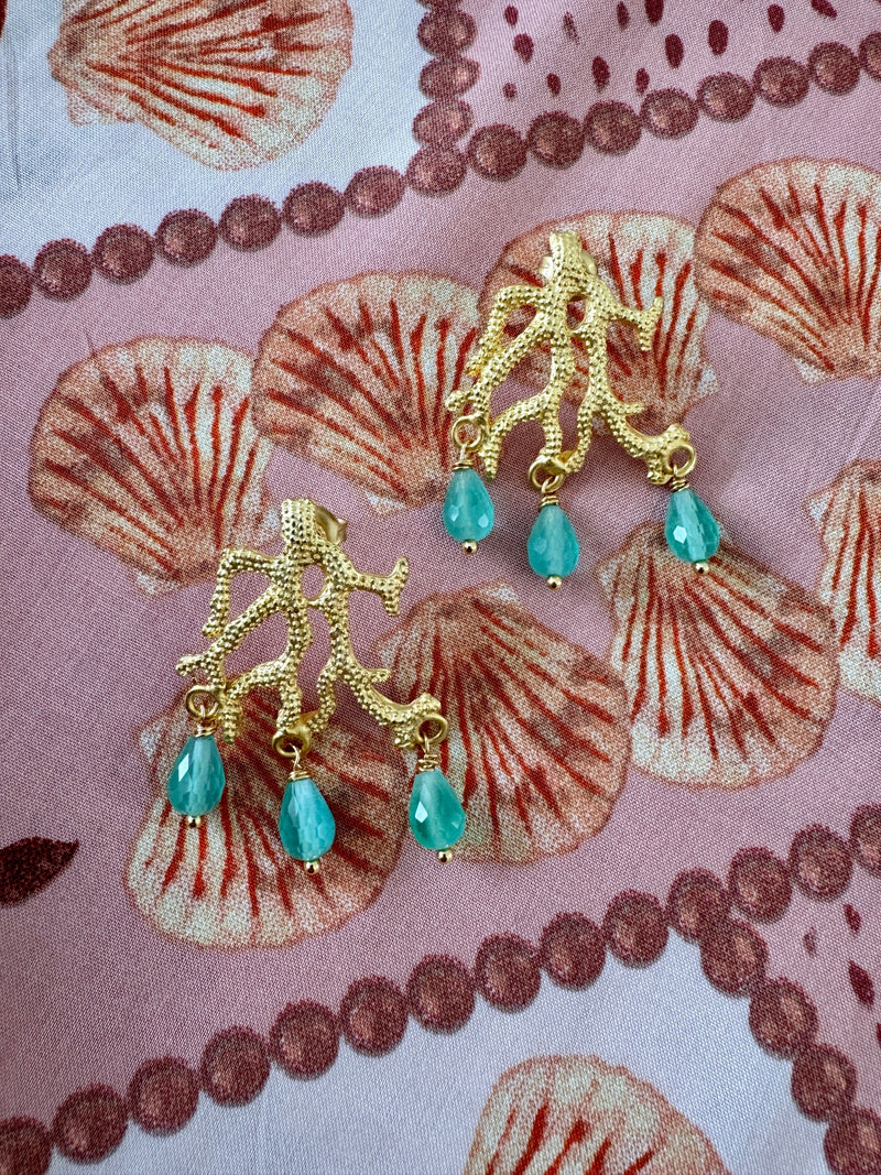 Bougainvillea Café Capricci Earrings in Aquamarine