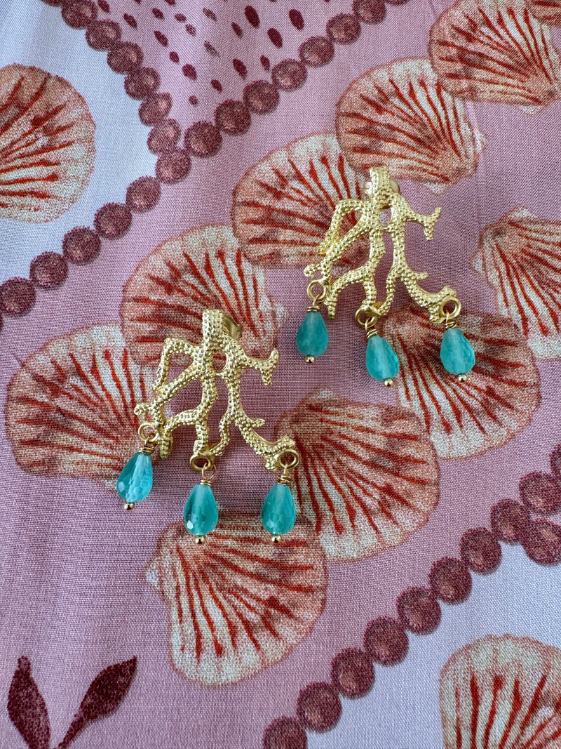 Bougainvillea Café Capricci Earrings in Aquamarine