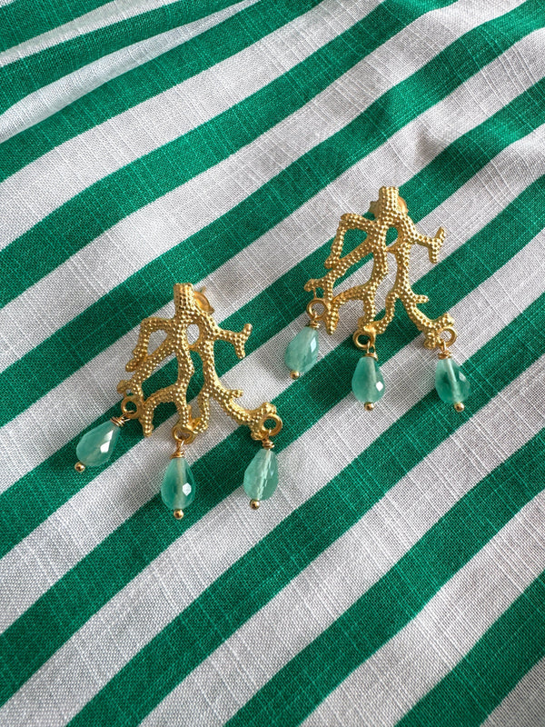 Bougainvillea Café Capricci Earrings in Aquamarine