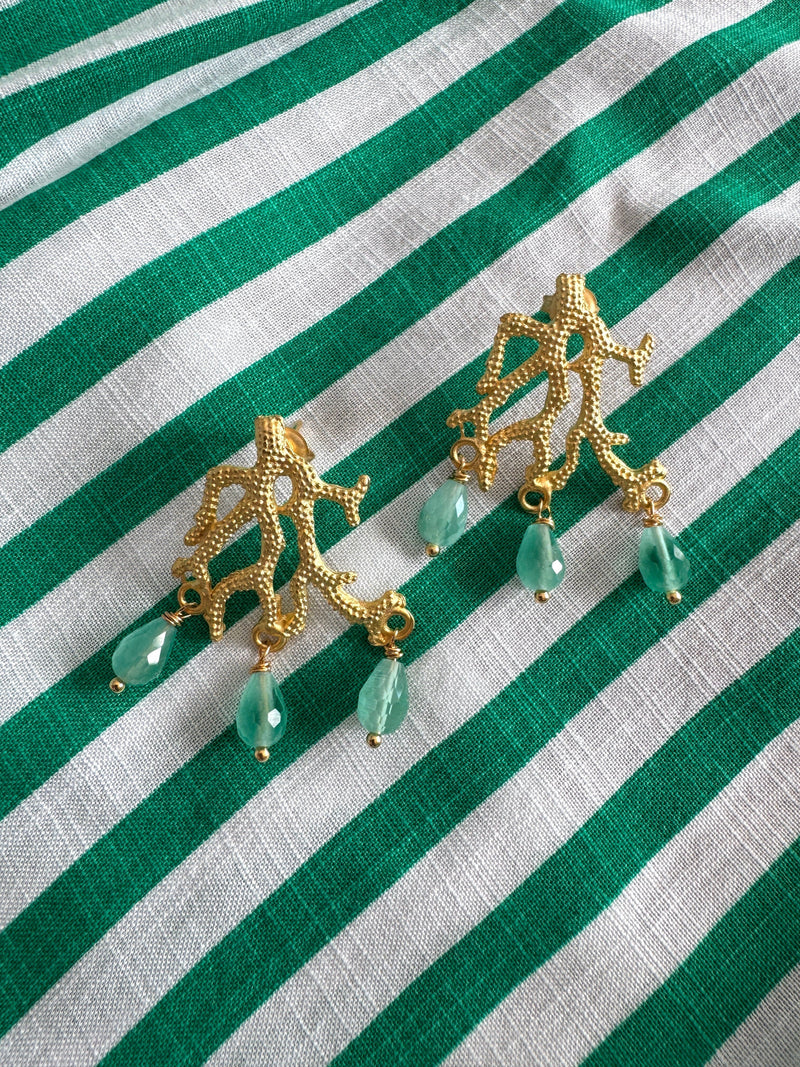 Bougainvillea Café Capricci Earrings in Aquamarine