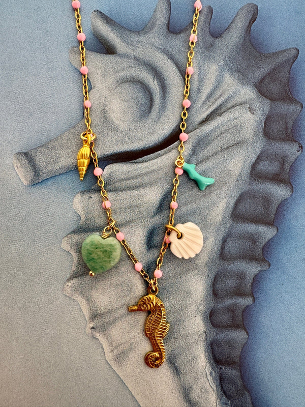 Bougainvillea Café Cavalluccio Charm Necklace