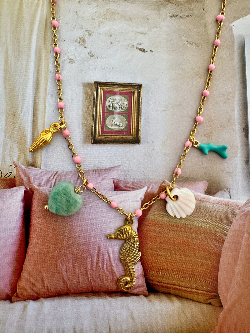 Bougainvillea Café Cavalluccio Charm Necklace