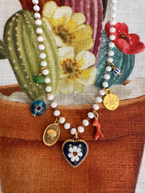Bougainvillea Café Coffee Date Necklace