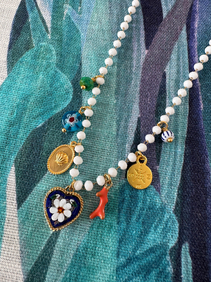 Bougainvillea Café Coffee Date Necklace