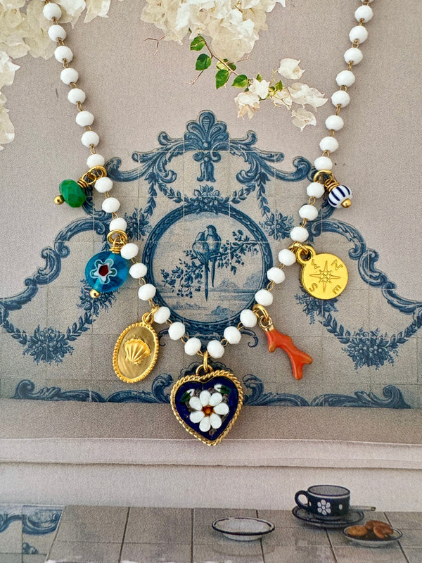Bougainvillea Café Coffee Date Necklace
