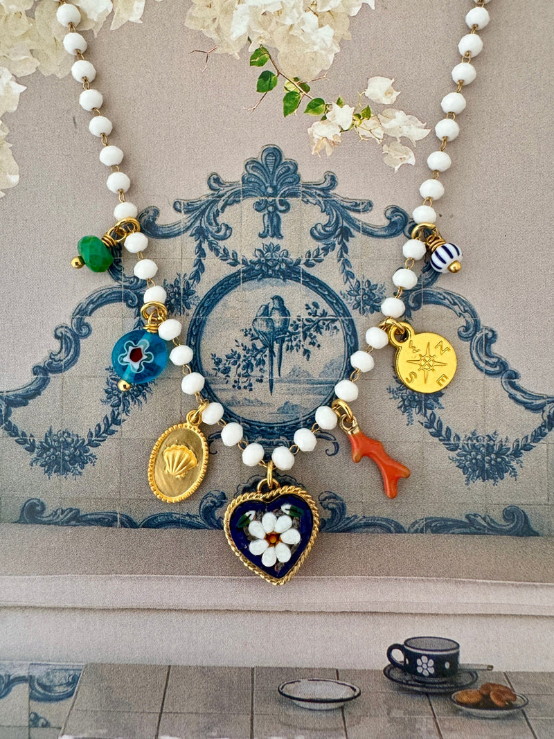 Bougainvillea Café Coffee Date Necklace