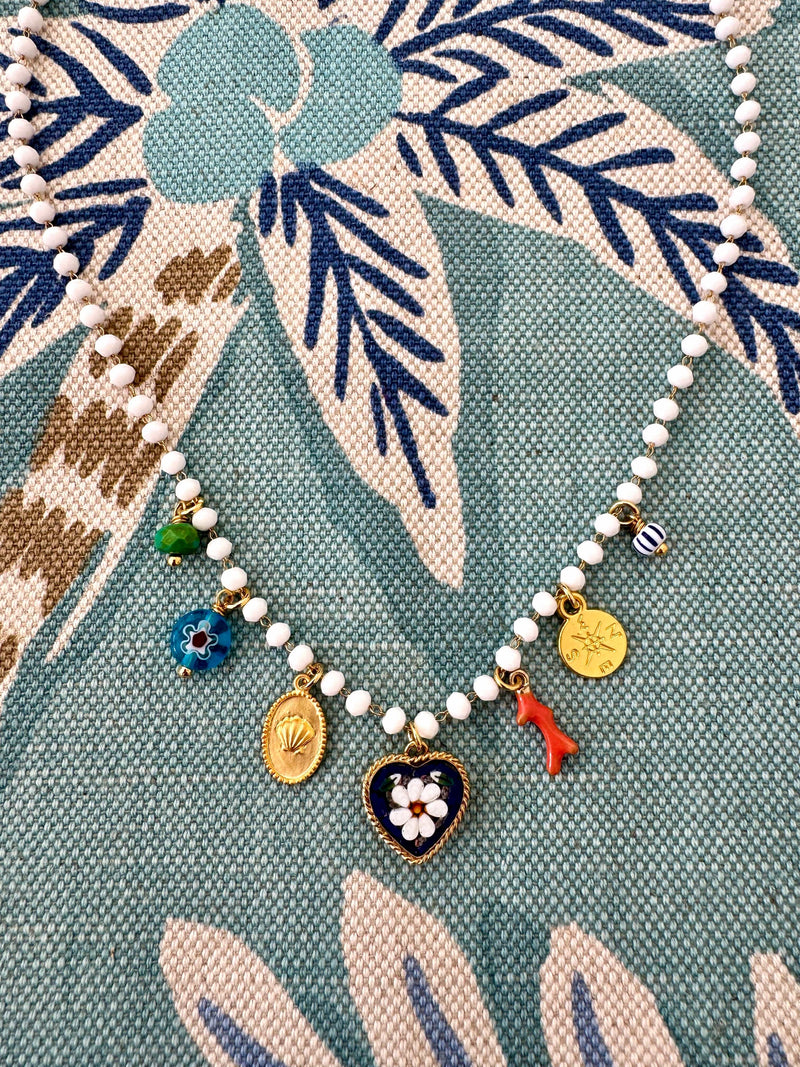 Bougainvillea Café Coffee Date Necklace