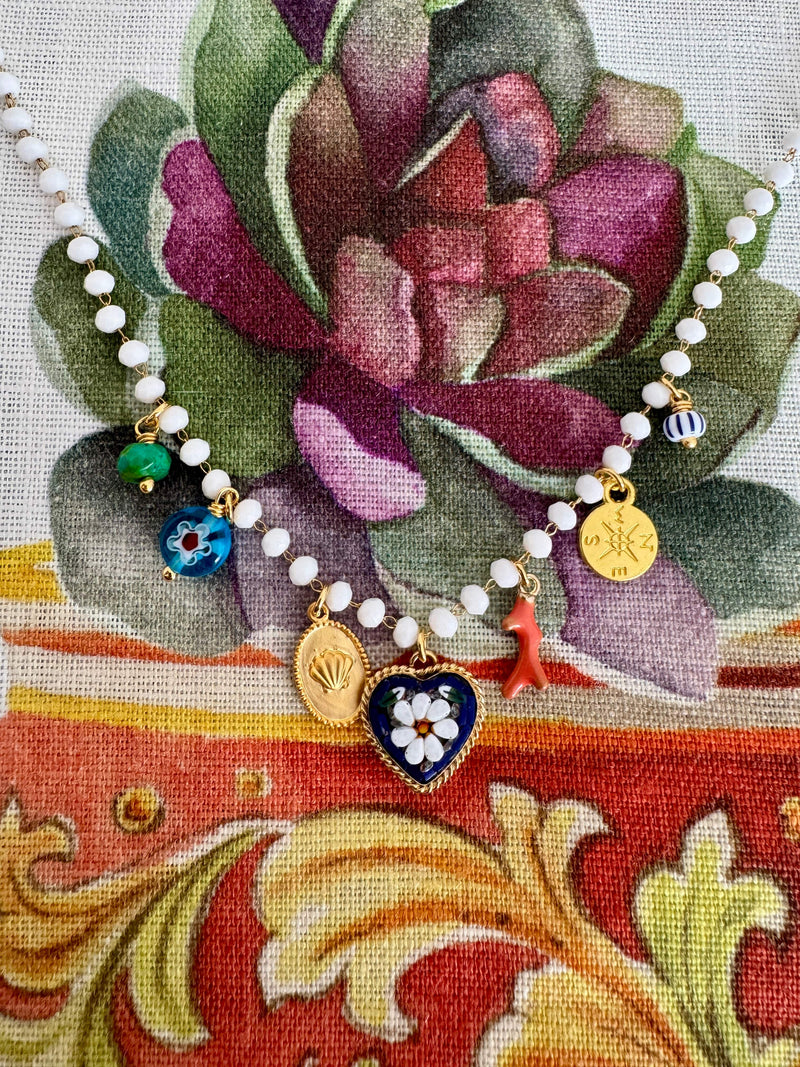 Bougainvillea Café Coffee Date Necklace