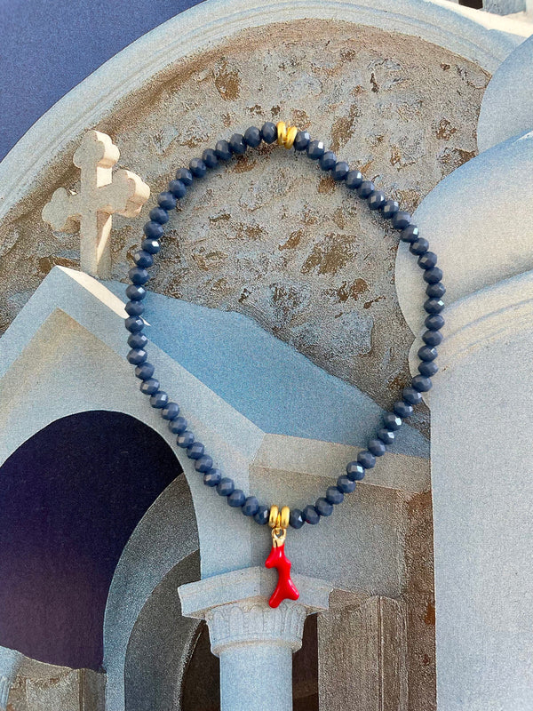 Bougainvillea Café Corallo Bracelet in Navy & Red