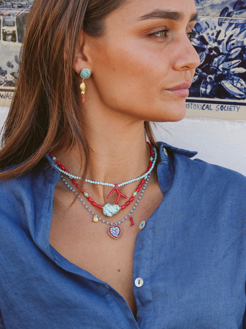 Bougainvillea Café Filicudi Necklace