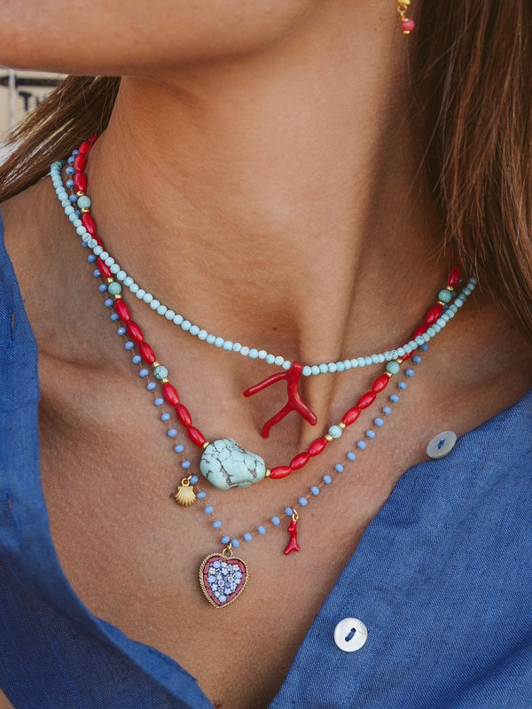 Bougainvillea Café Filicudi Necklace