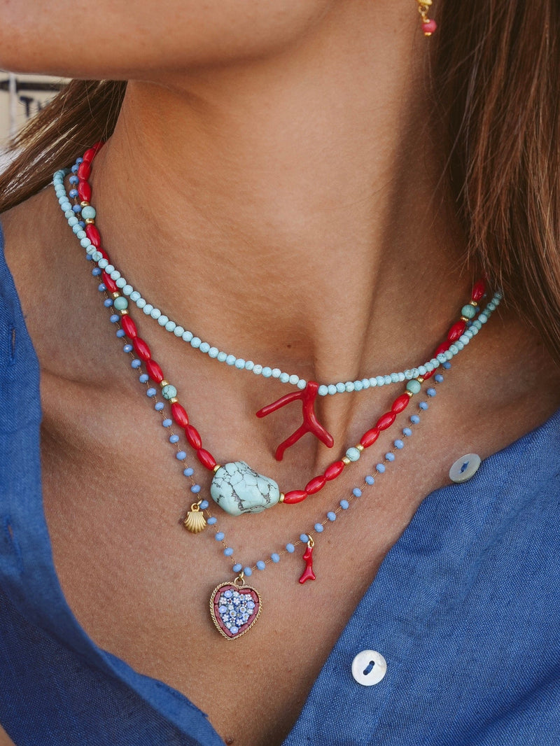 Bougainvillea Café Filicudi Necklace