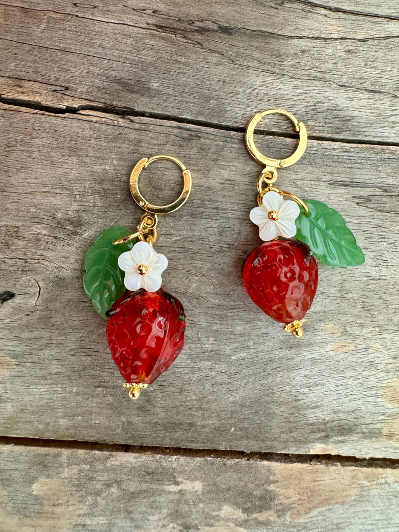 Bougainvillea Café Granita Earrings