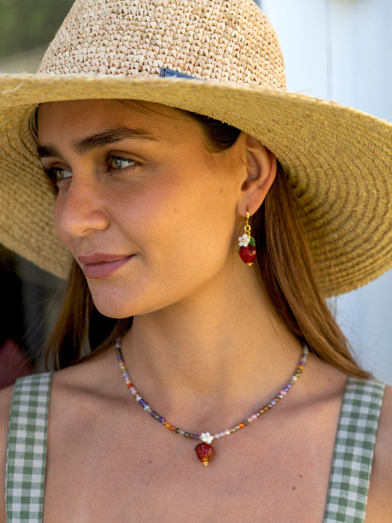Bougainvillea Café Granita Earrings