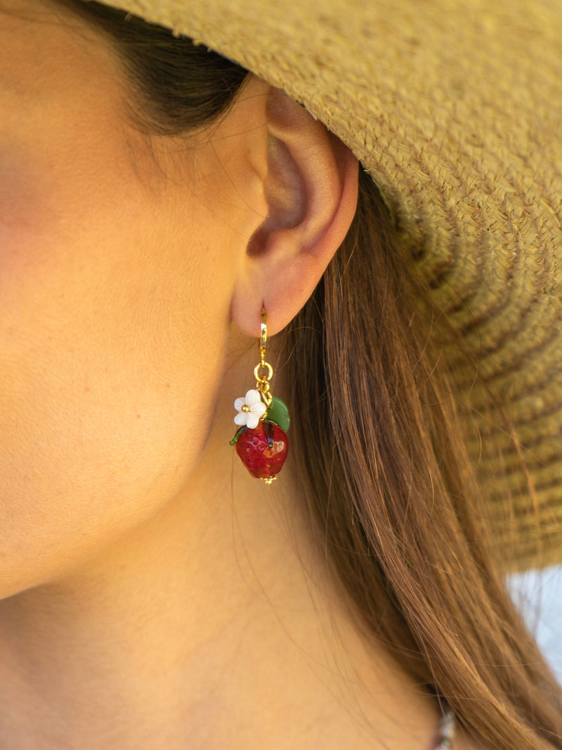 Bougainvillea Café Granita Earrings