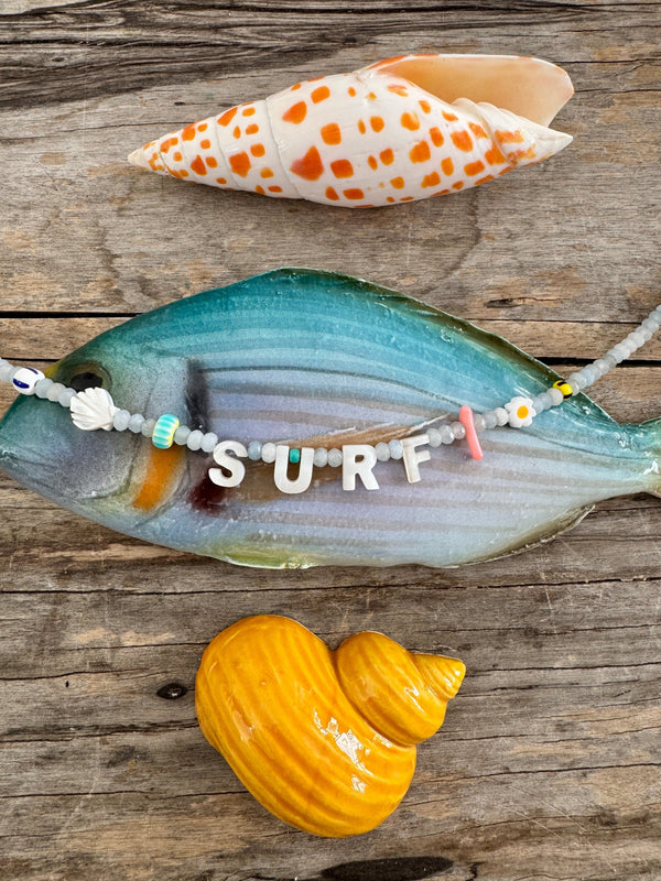 Bougainvillea Café I Love to Surf Necklace