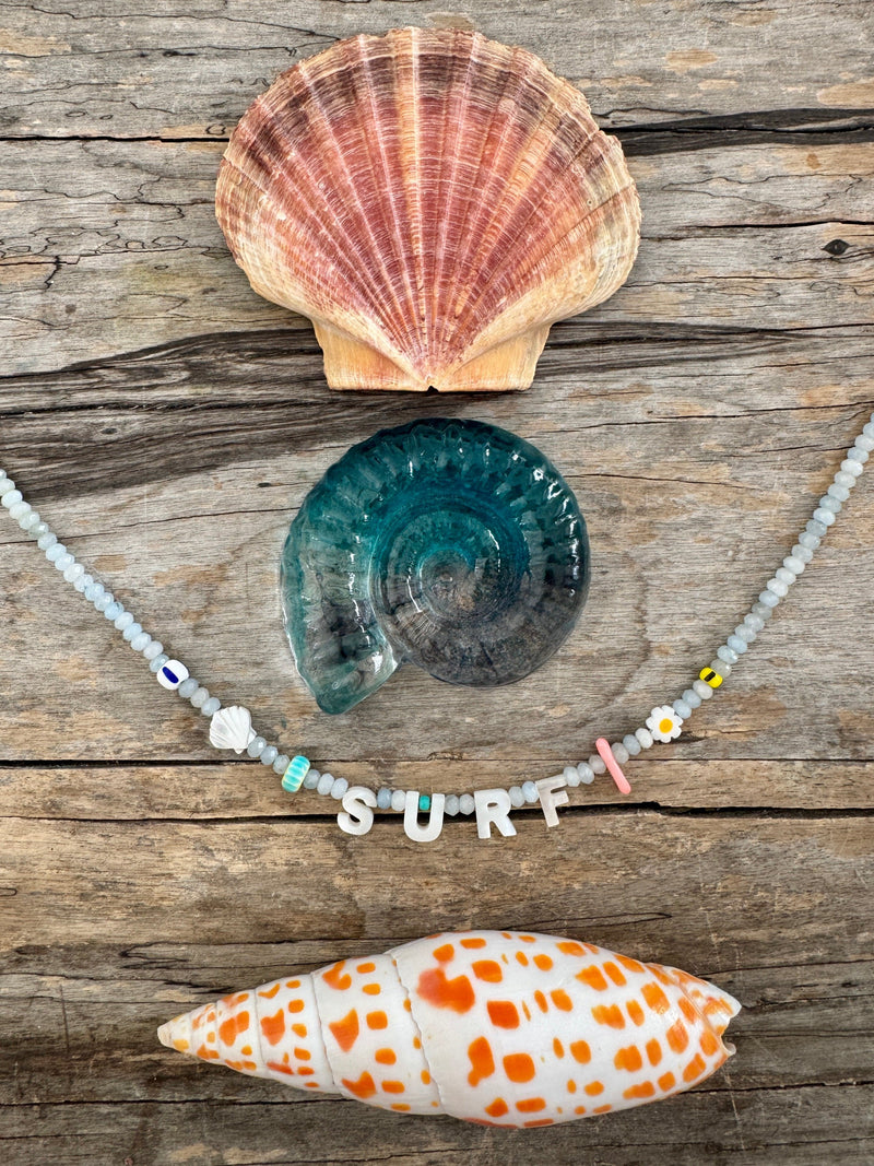 Bougainvillea Café I Love to Surf Necklace