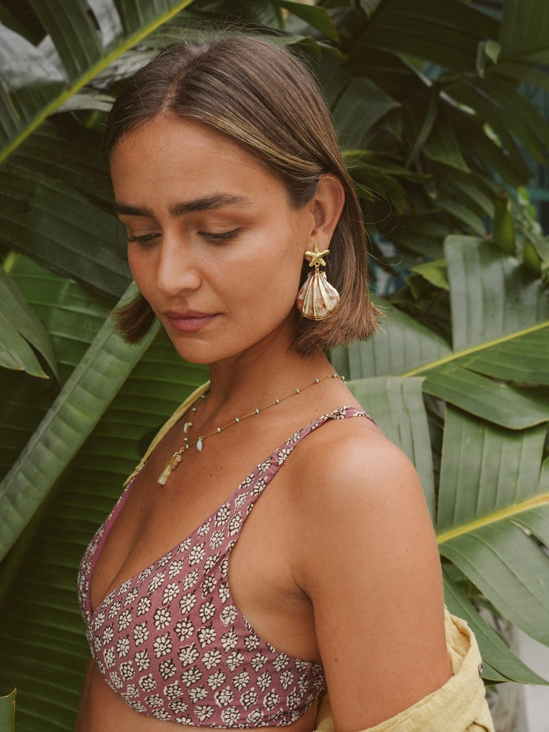 Bougainvillea Café Ilha Bela Earrings