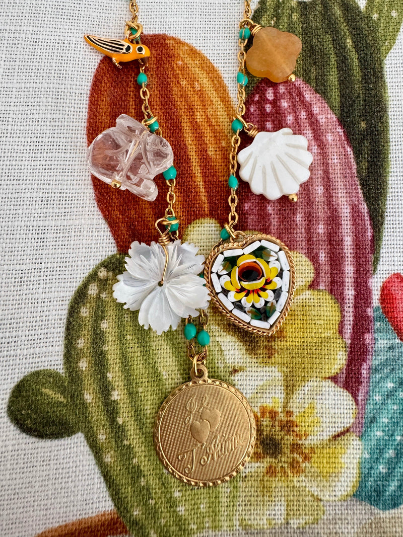 Bougainvillea Café Je T'Aime Necklace
