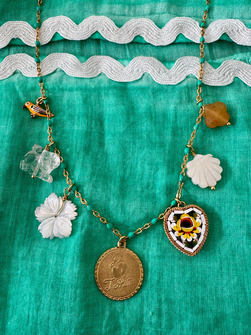 Bougainvillea Café Je T'Aime Necklace