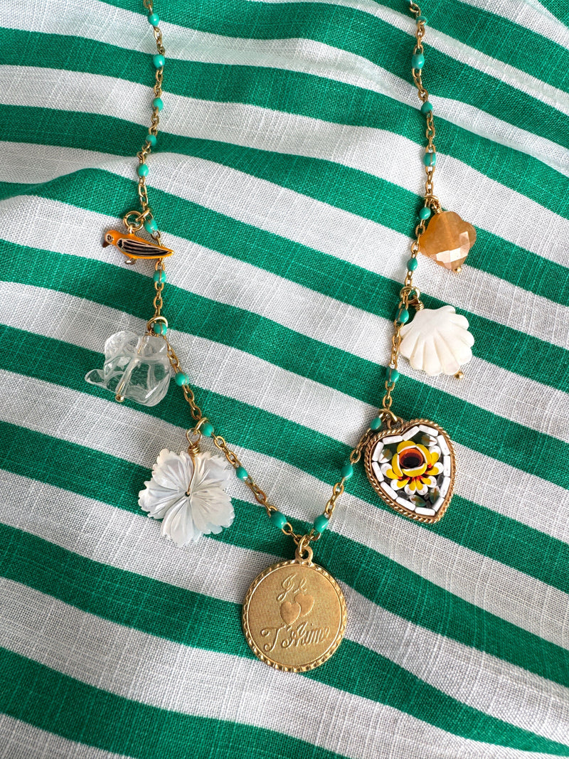 Bougainvillea Café Je T'Aime Necklace
