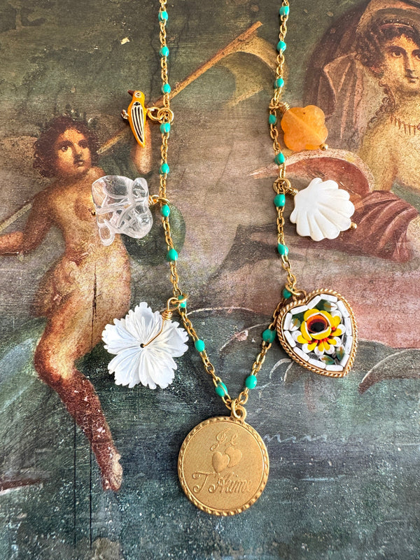 Bougainvillea Café Je T'Aime Necklace