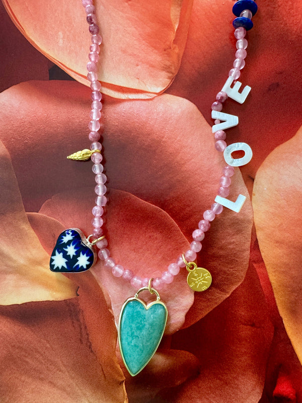 Bougainvillea Café Love Story Necklace
