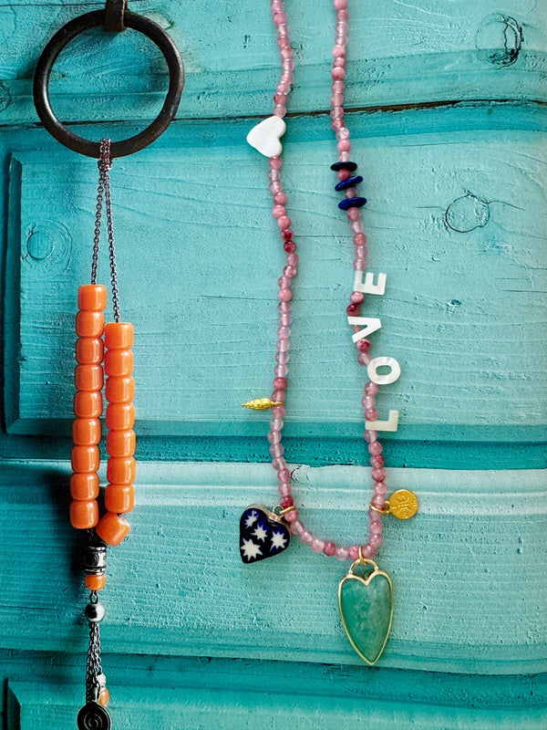Bougainvillea Café Love Story Necklace