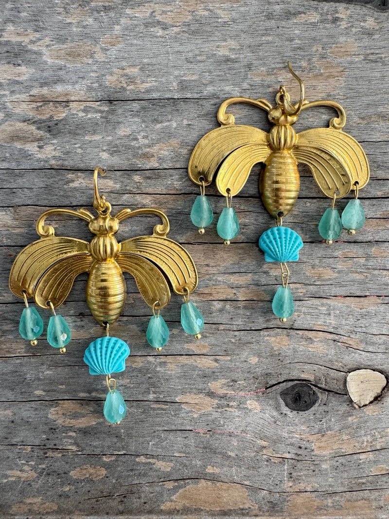 Bougainvillea Café Lucciola Earrings in Aqua