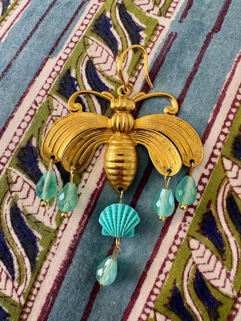 Bougainvillea Café Lucciola Earrings in Aqua