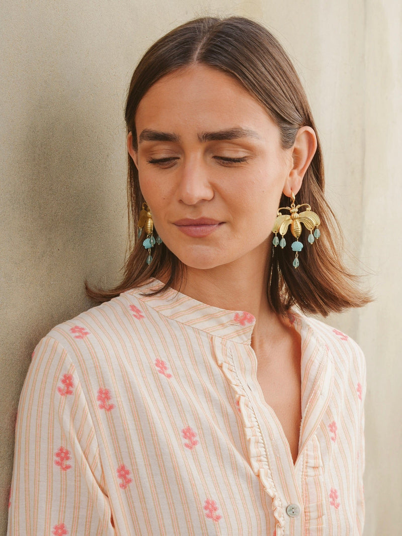 Bougainvillea Café Lucciola Earrings in Aqua